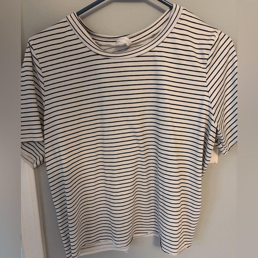 Piphany Black and White Striped Tee